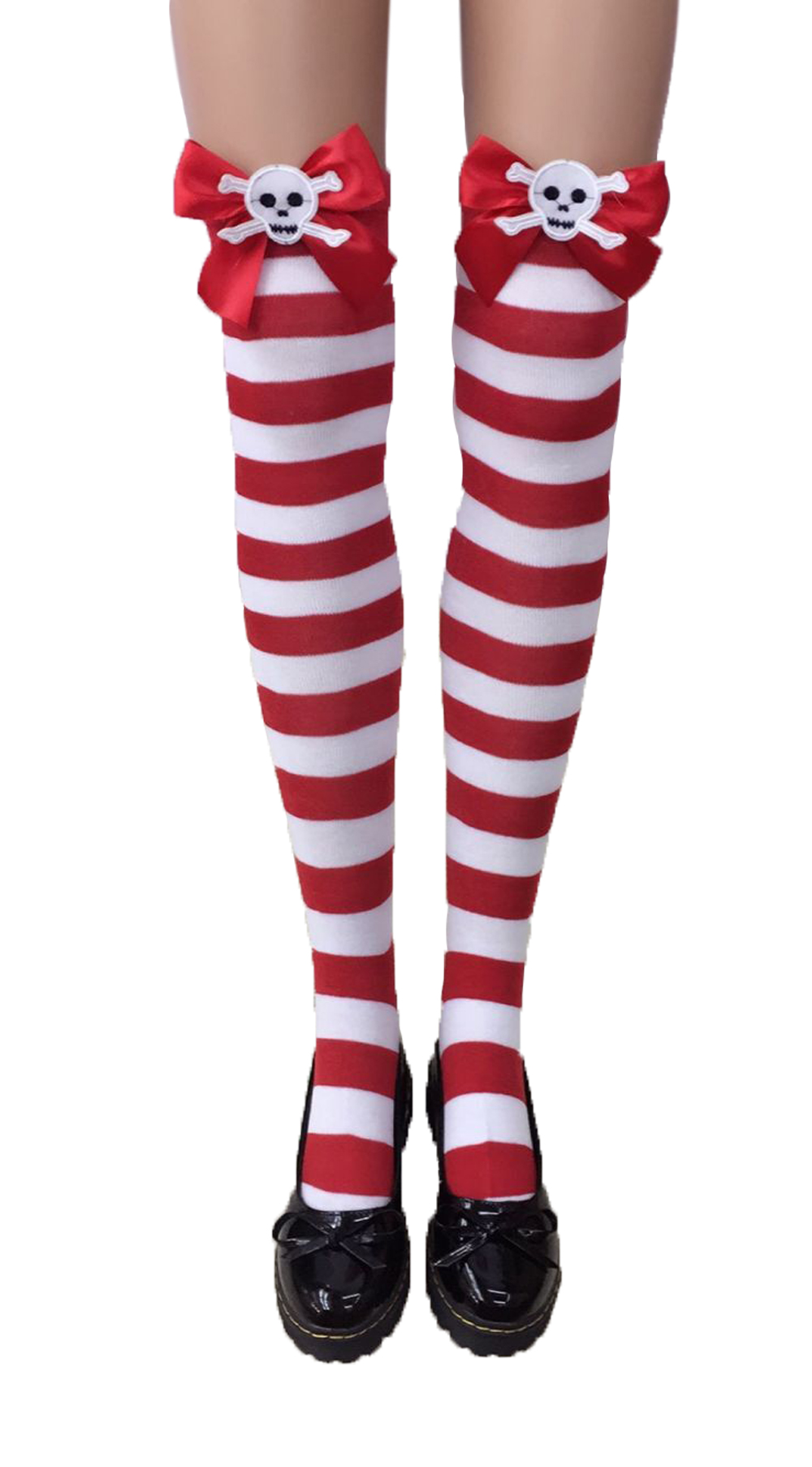 F8193-2 Nylon Cute Sexy Striped Stockings For Halloween